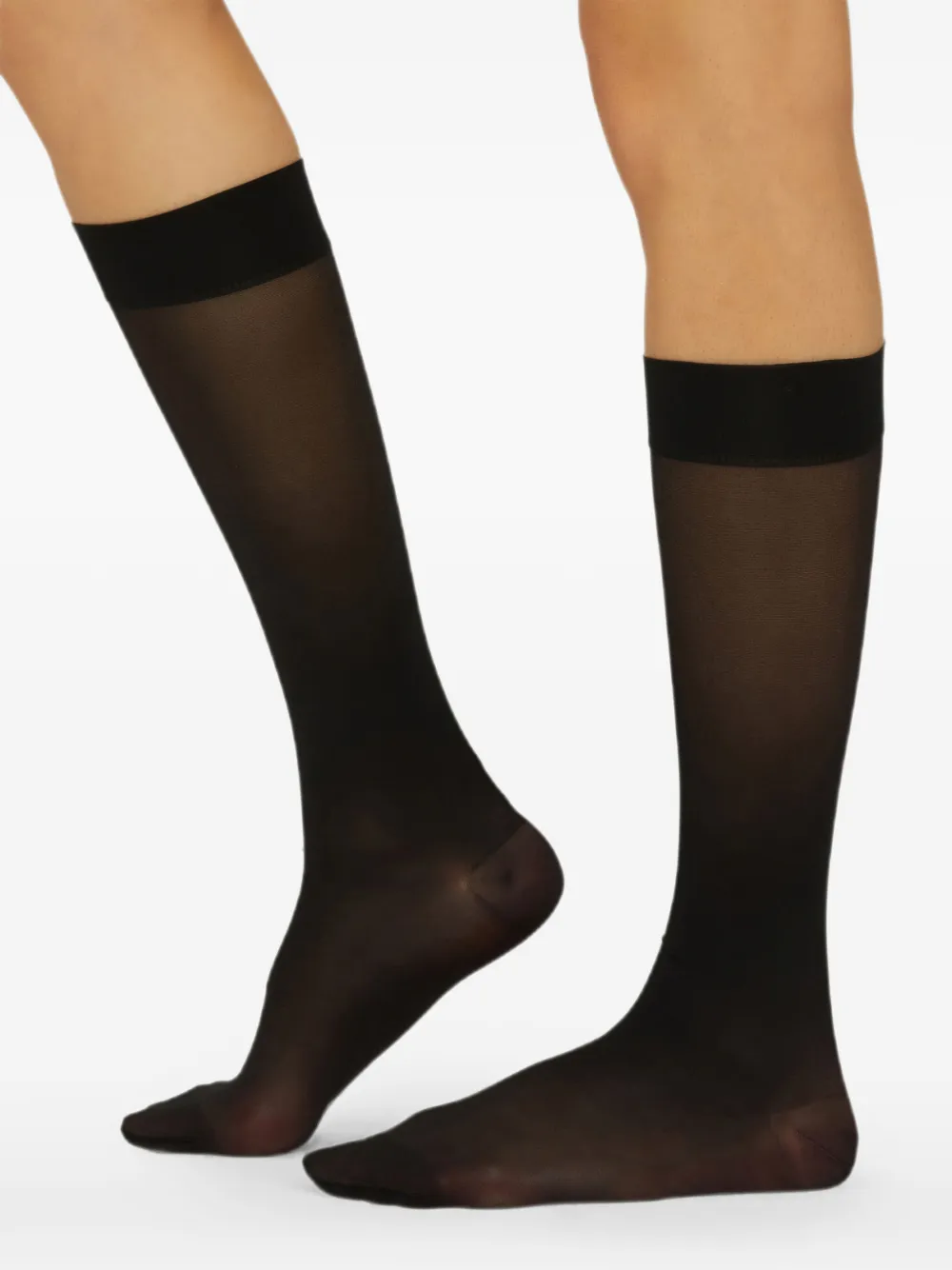 Wolford Pure Energy 30 kniehoge sokken Zwart