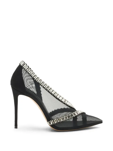 Casadei Julia Heaven rhinestone-embellished mesh pumps