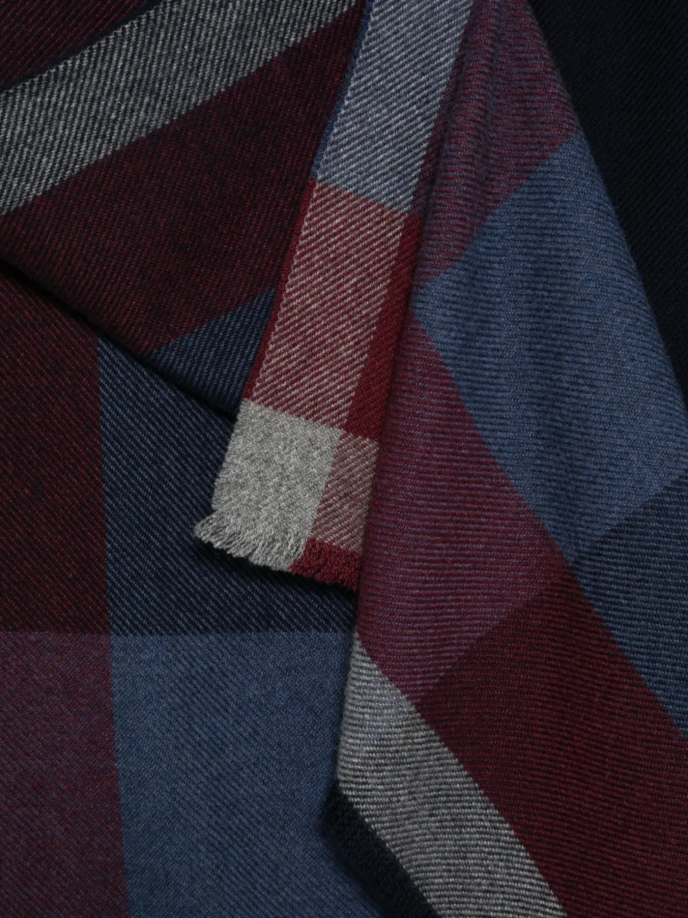 Brunello Cucinelli Geruite sjaal Blauw