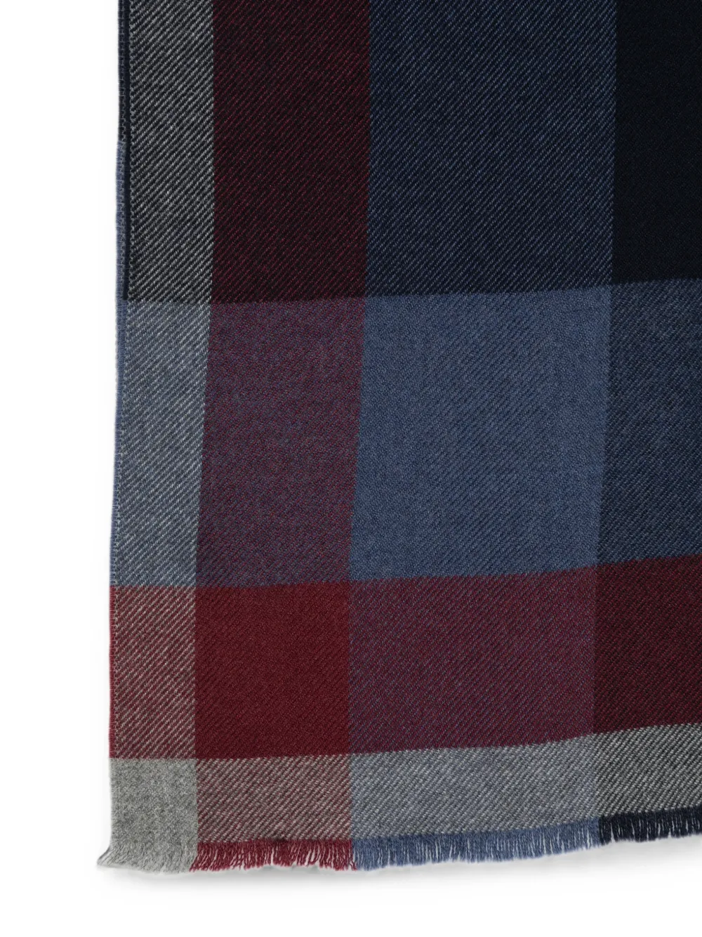Brunello Cucinelli Geruite sjaal Blauw