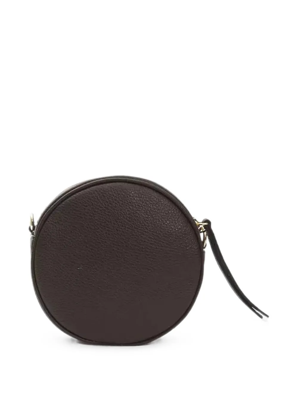POMPEI DONATELLA Ronde leren crossbodytas Bruin
