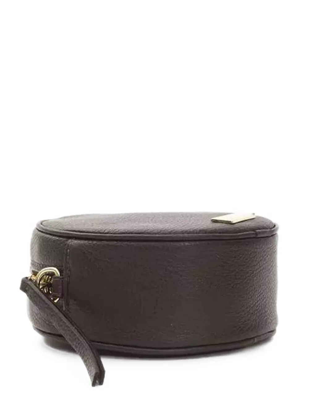 POMPEI DONATELLA Ronde leren crossbodytas Bruin