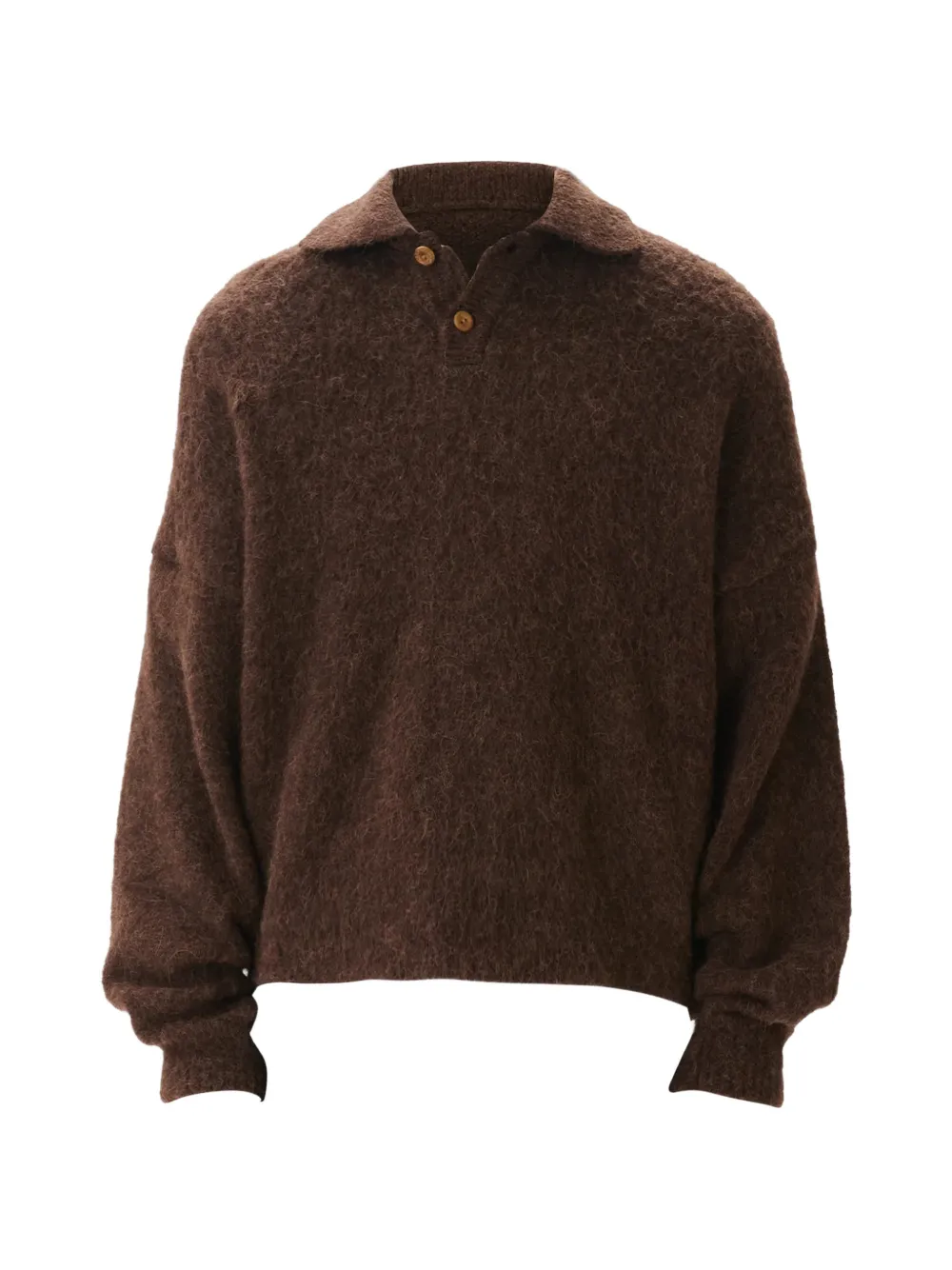 estudio niksen polo-collar sweater - Marrone