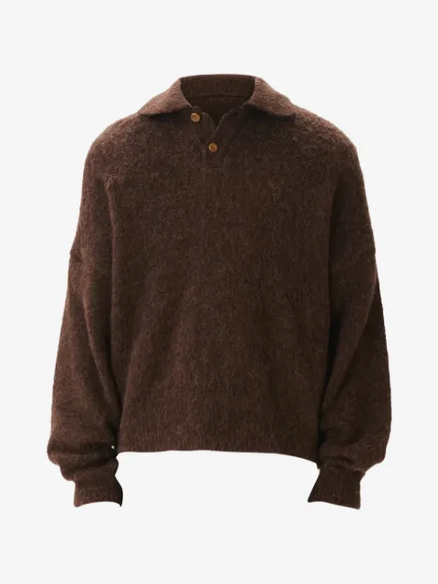 estudio niksen Pullover mit Poloshirtkragen