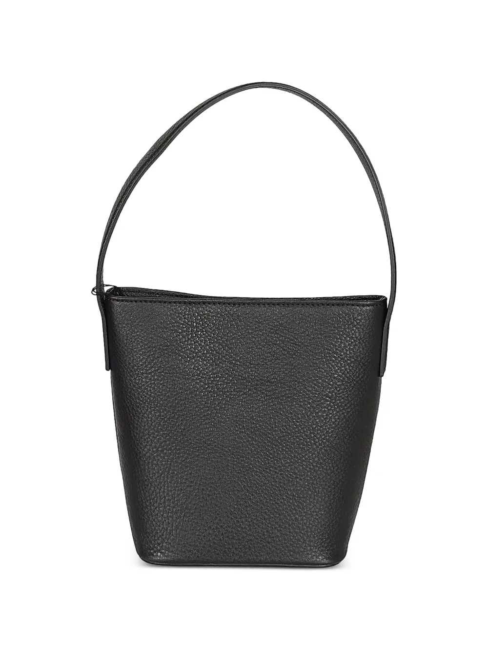 mizuiro ind grained leather bucket bag - Schwarz