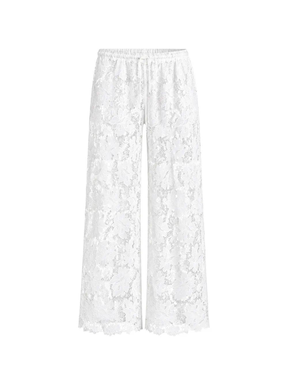 Solaqua Zara Floral-lace Trousers In White