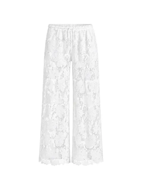 SOLAQUA Zara floral-lace trousers