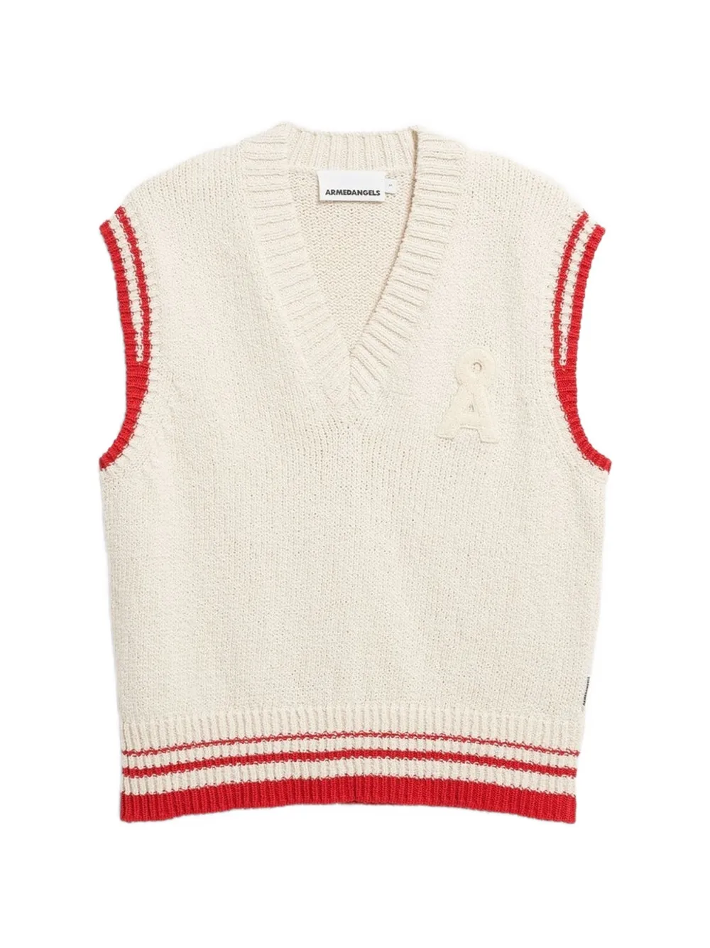 ARMEDANGELS logo-patch striped-trim vest - Toni neutri