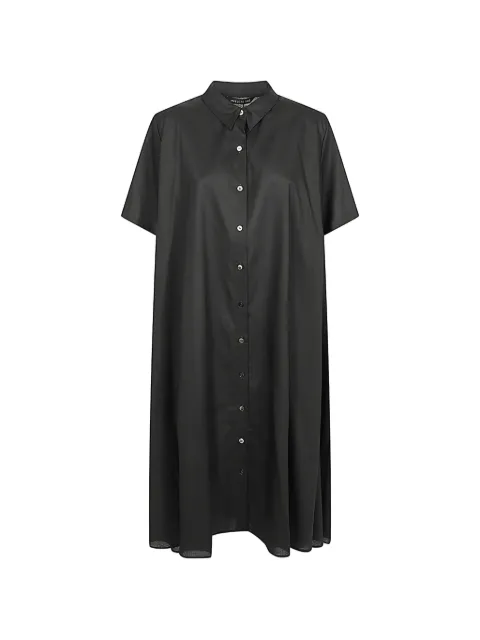 mizuiro ind flared short-sleeve shirt midi dress