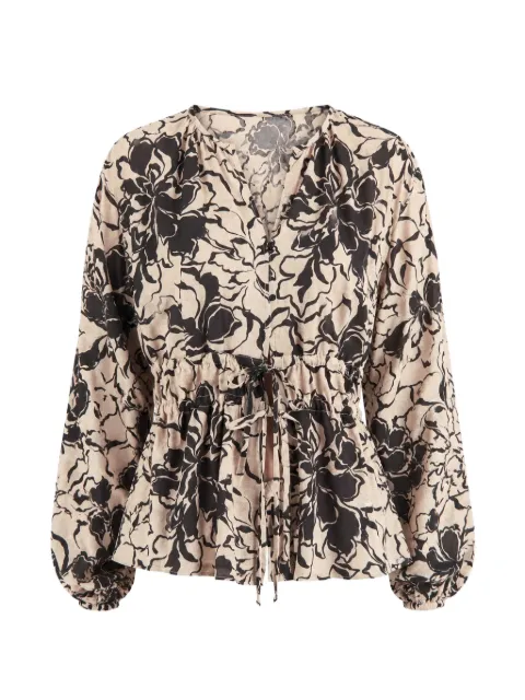 SOLAQUA Poppy floral-print blouse