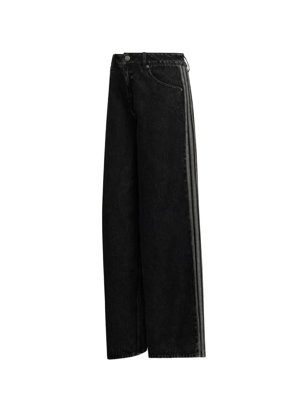 adidas Firebird Adilenium side-stripe wide-leg jeans - Nero