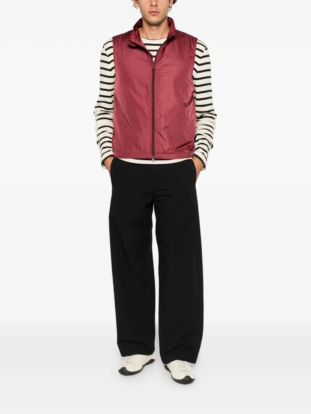 ASPESI Vernes zip-up gilet Rood