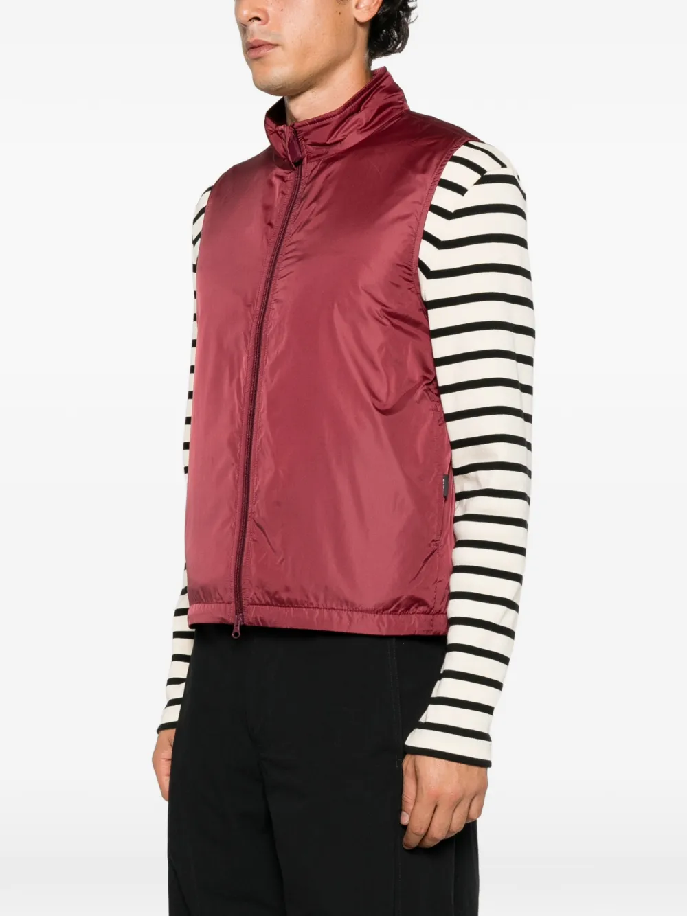 ASPESI Vernes zip-up gilet Rood