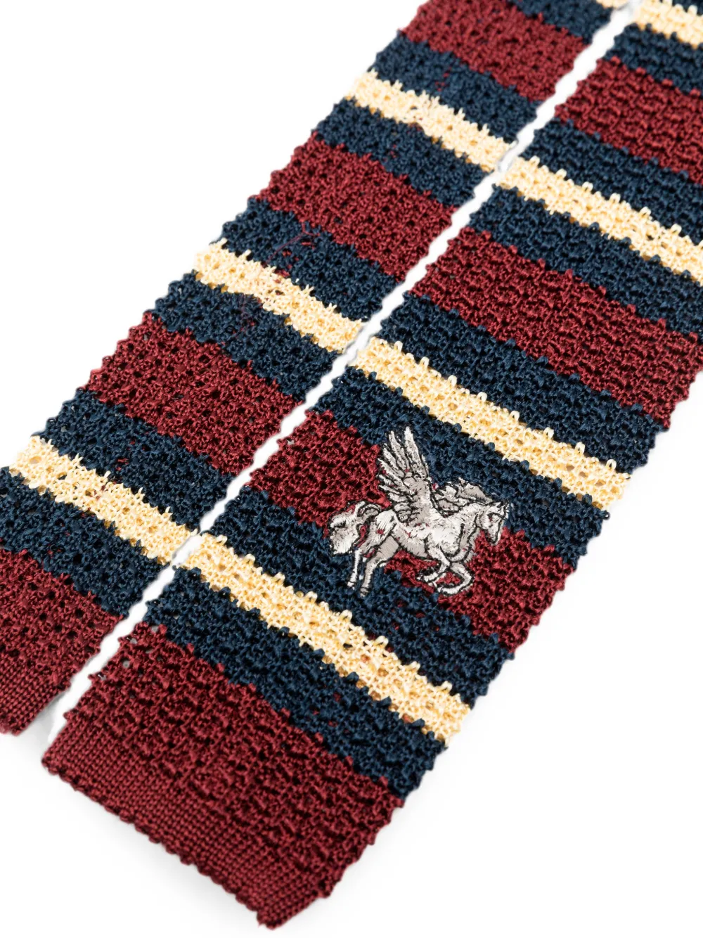 ETRO Gestreepte stropdas met geborduurd logo Rood