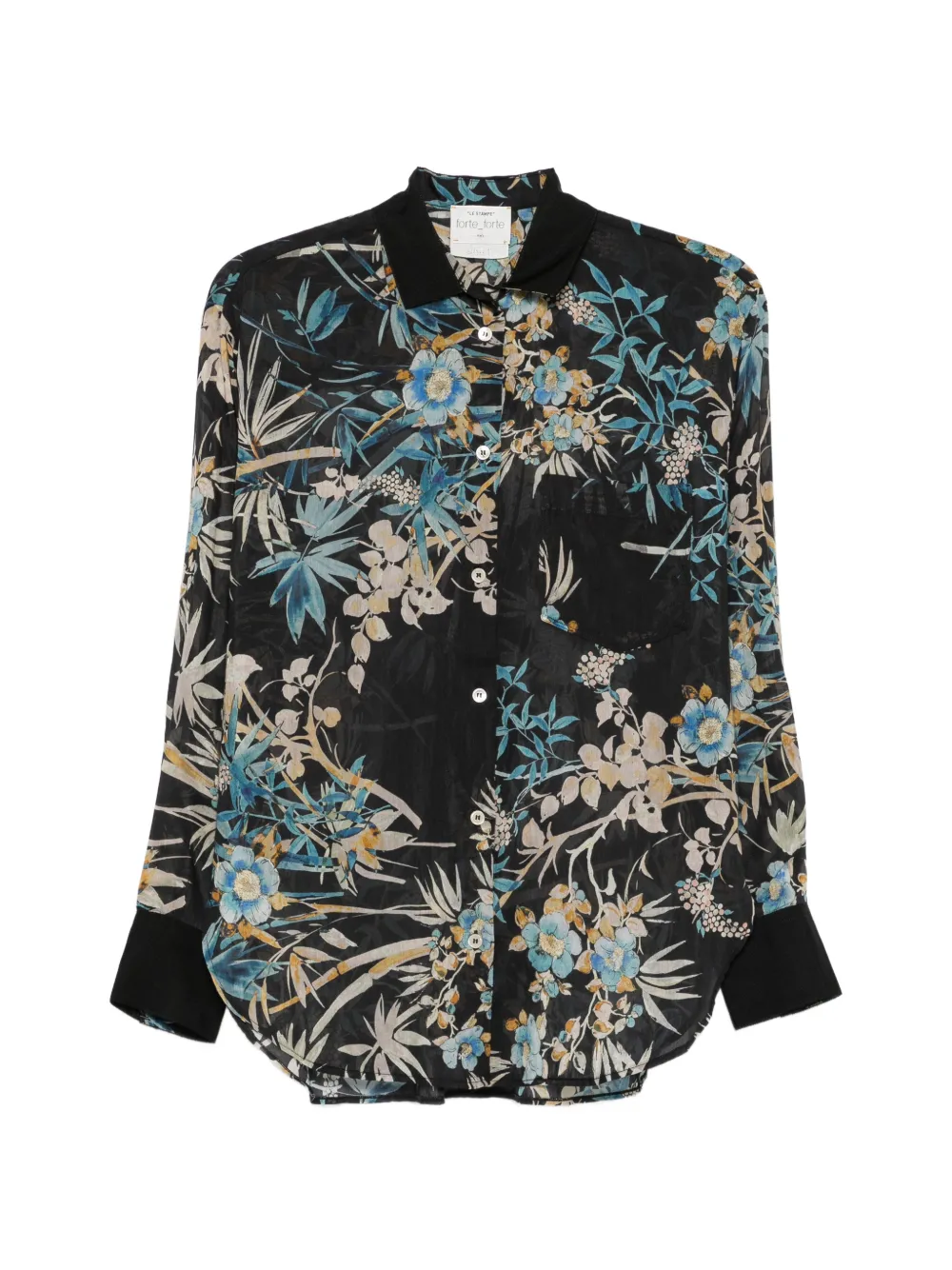 Forte Forte Hemd mit Blumenmuster - Schwarz