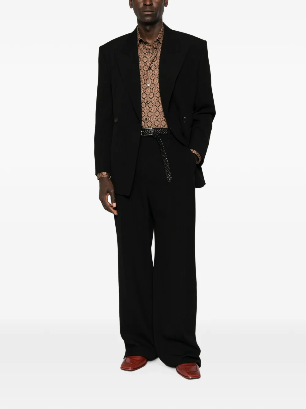ETRO Overhemd met geometrische print Bruin
