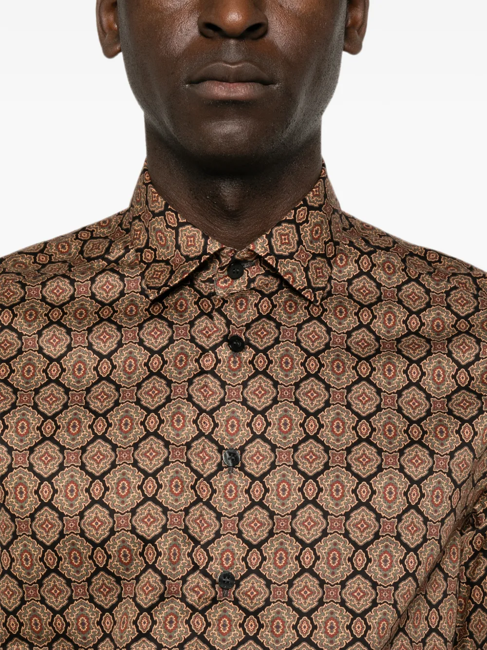 ETRO Overhemd met geometrische print Bruin