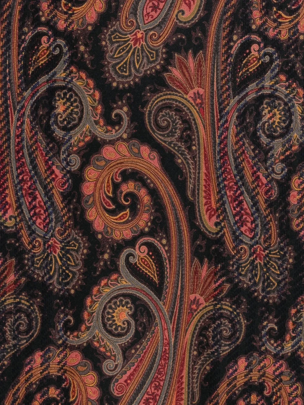 ETRO paisley-print wool scarf Blauw