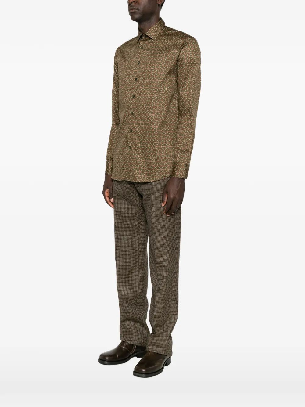 ETRO Overhemd met geometrische print Groen