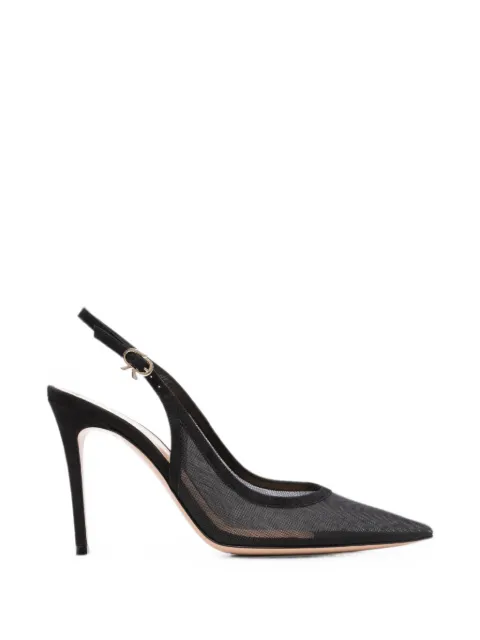 Gianvito Rossi сетчатые туфли Organza с ремешком на пятке