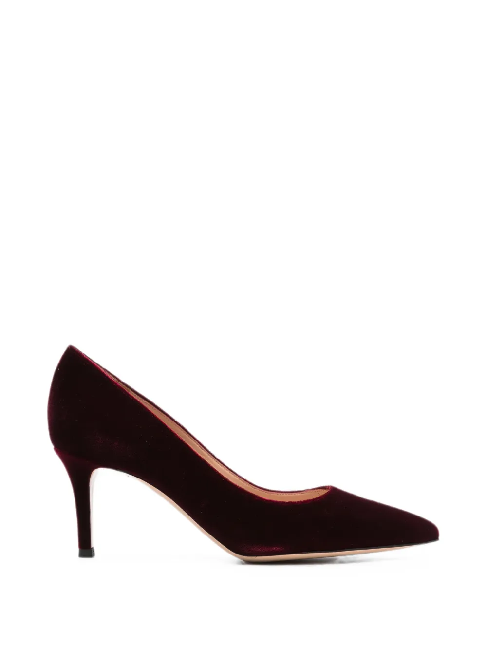 Gianvito Rossi Pumps a punta in velluto - Rosso