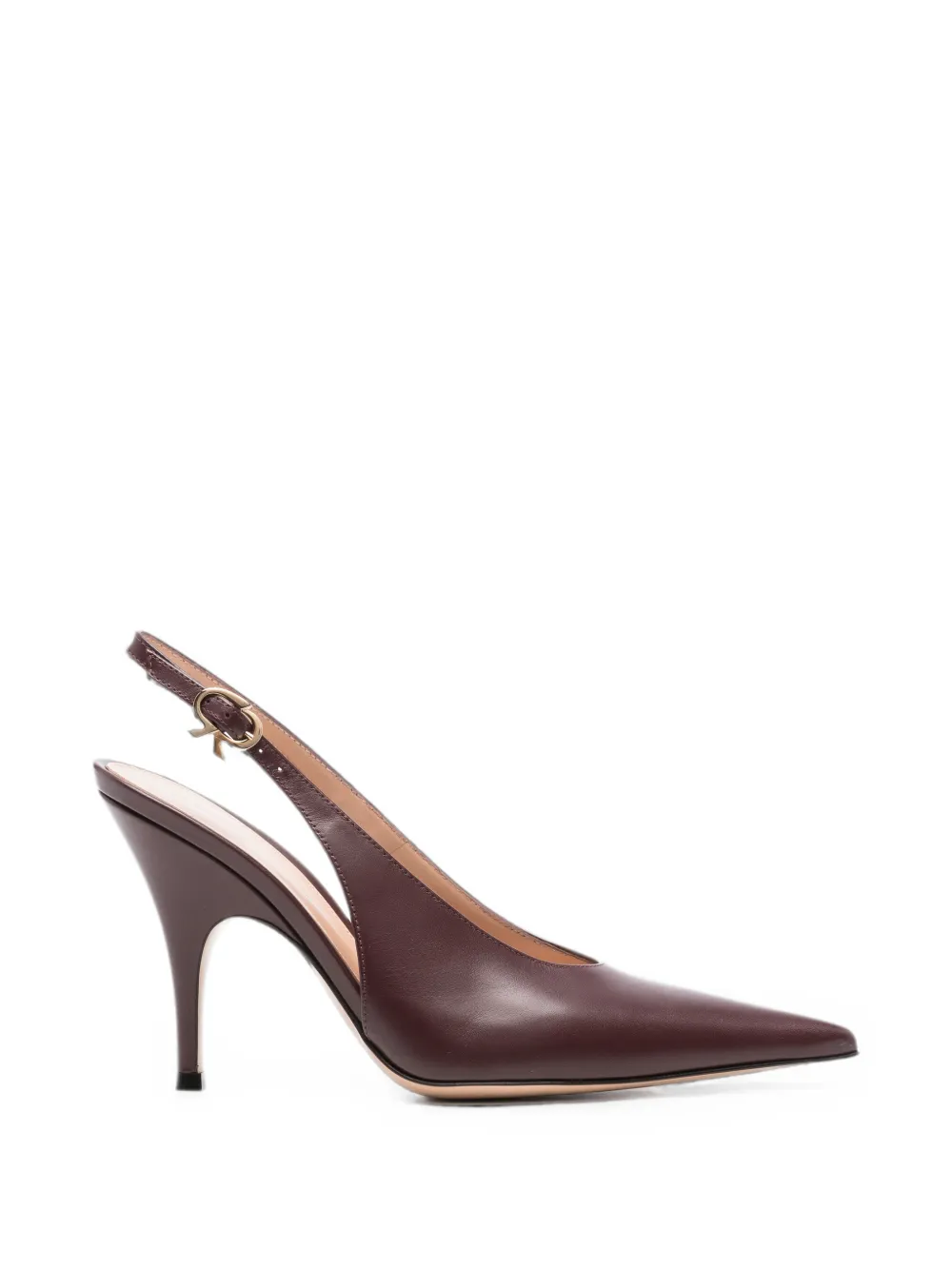 Gianvito Rossi Mules Sofia a punta - Marrone
