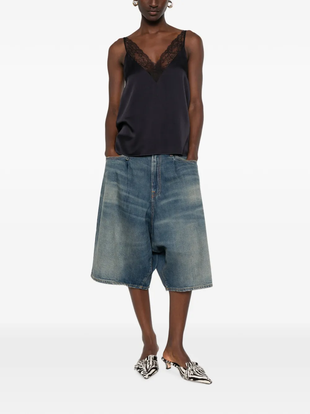 Forte Top met kant Blauw