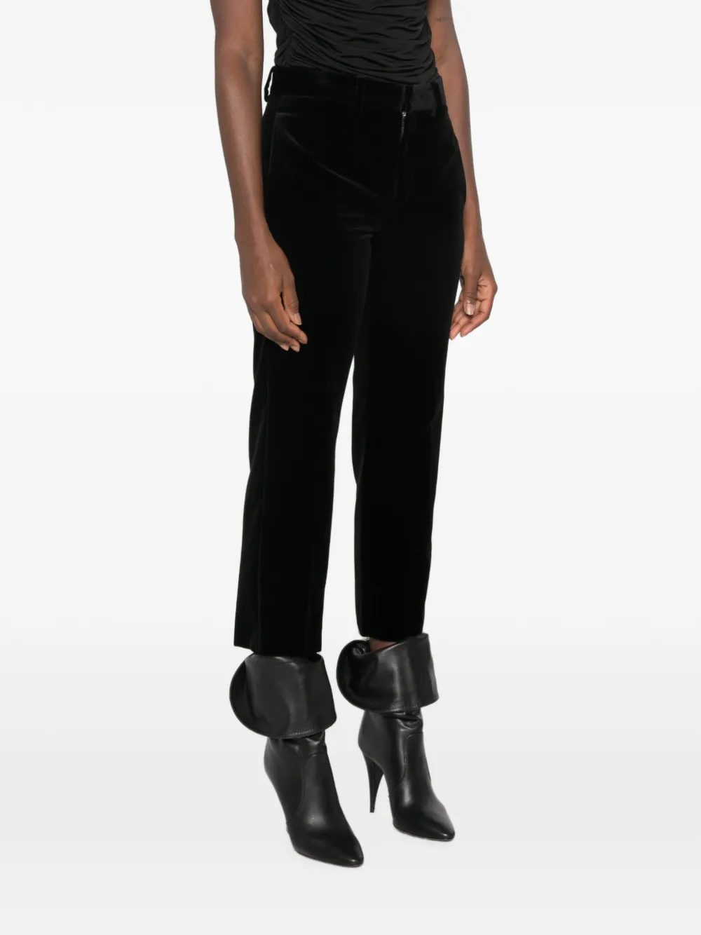 ISABEL MARANT Roaya belt-loop pocket trousers Zwart