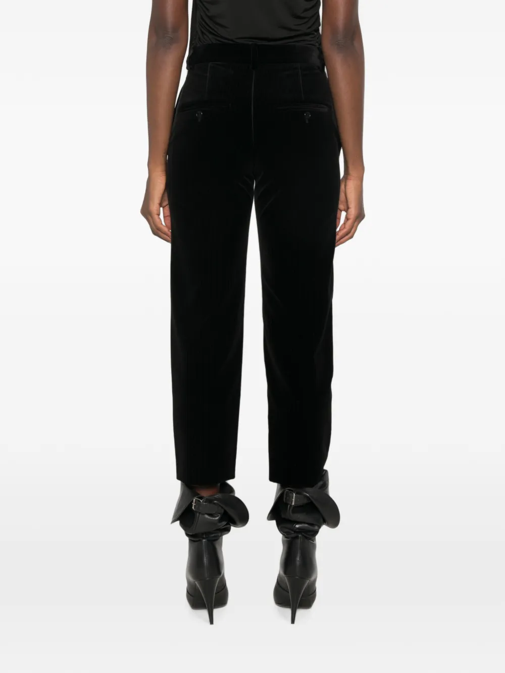 ISABEL MARANT Roaya belt-loop pocket trousers Zwart