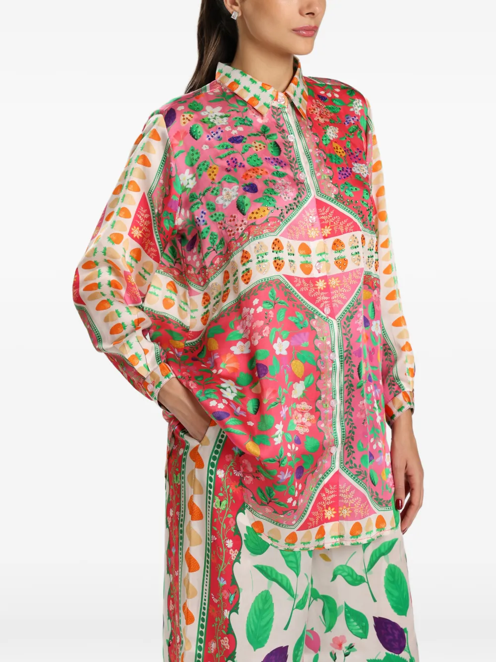 MIAU by Clara Rotescu floral-print shirt - Rosa