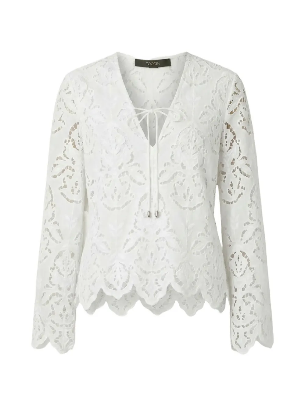 Toccin Halina lace-detail blouse - Bianco