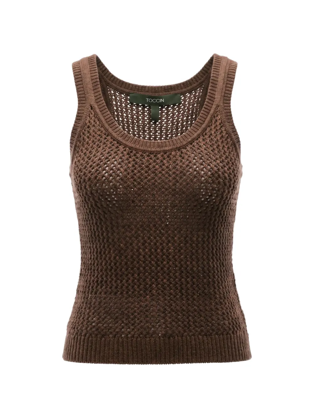 Toccin Andy open-knit tank top - Marrone