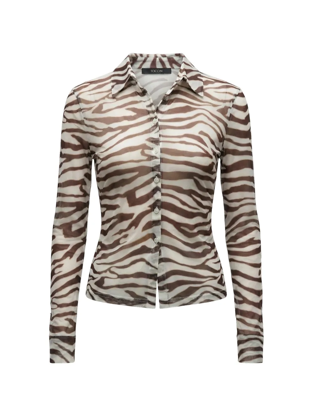 Toccin Lennon zebra-print shirt - Nude