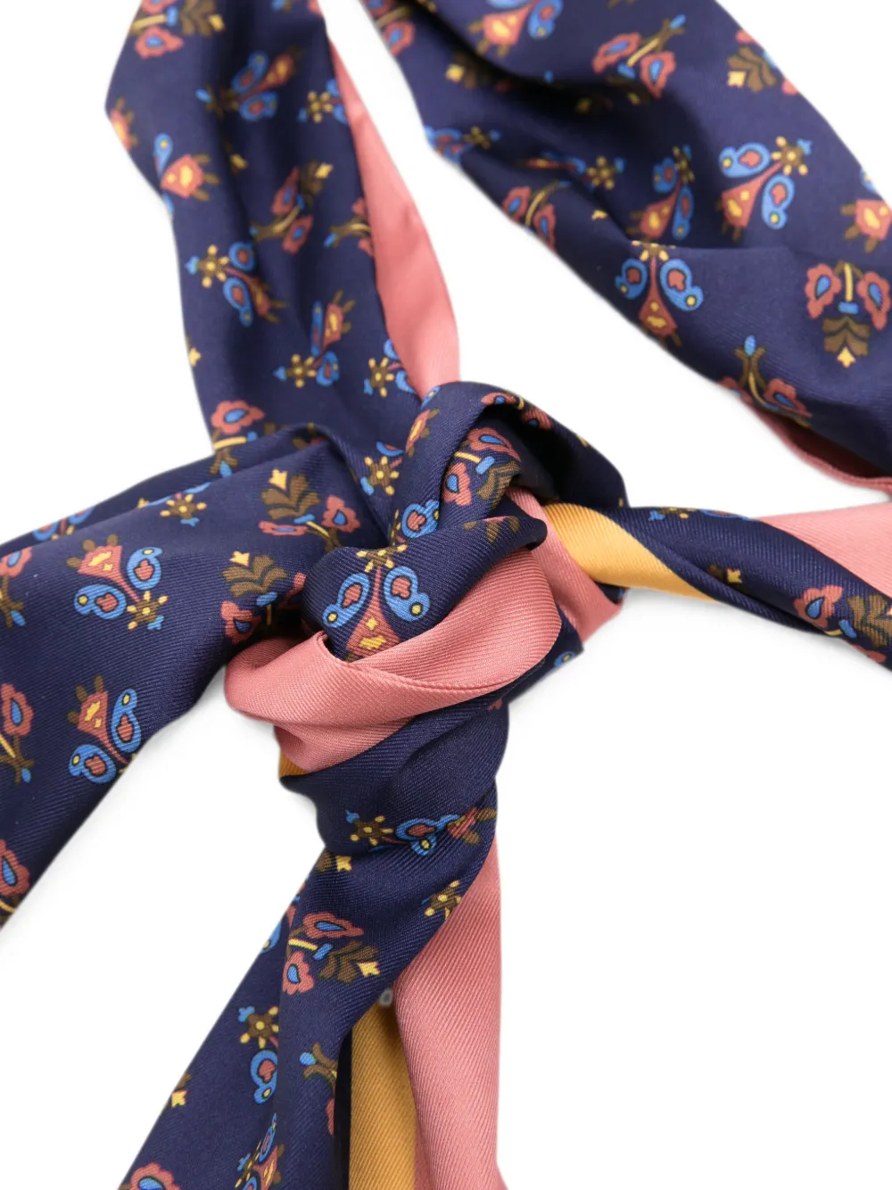 ETRO Riem met paisley-print en leren vlak Blauw