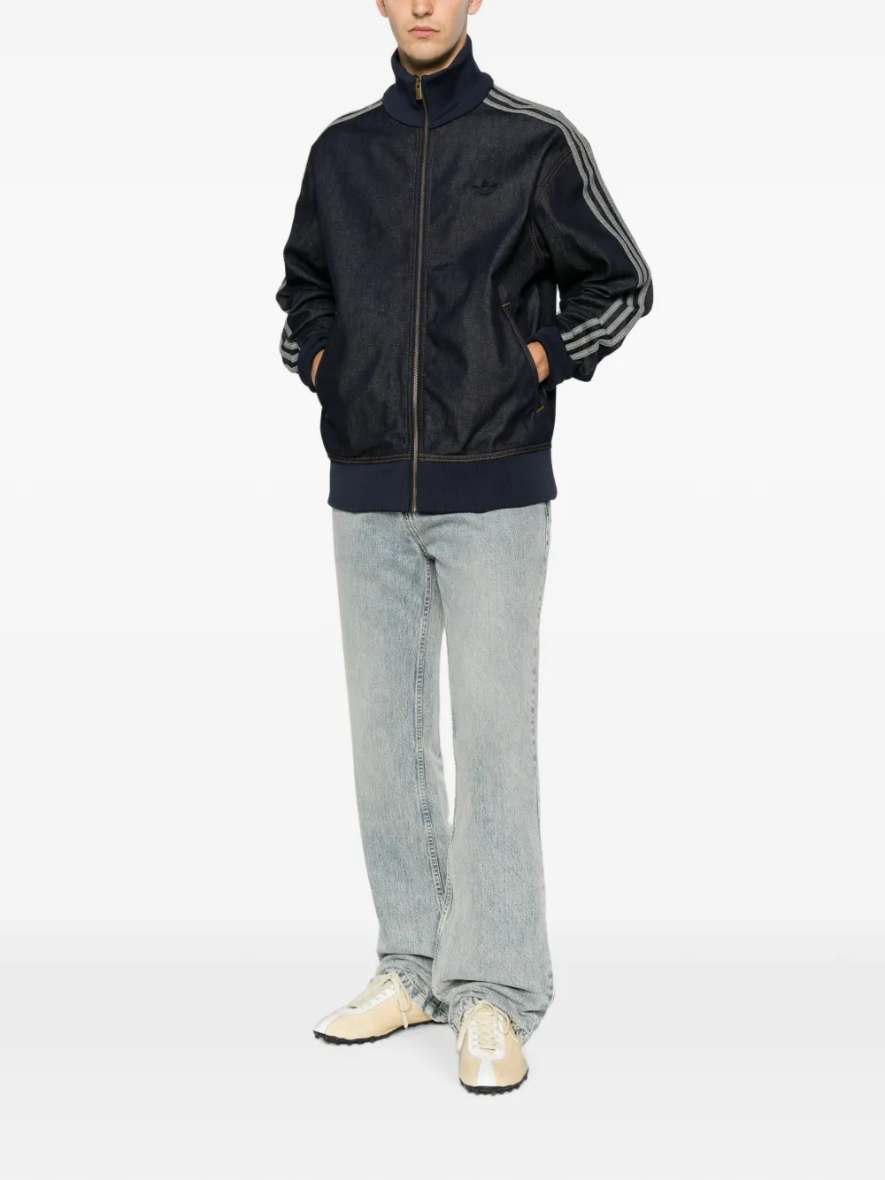 adidas Firebird Adicolor denim jacket Blauw