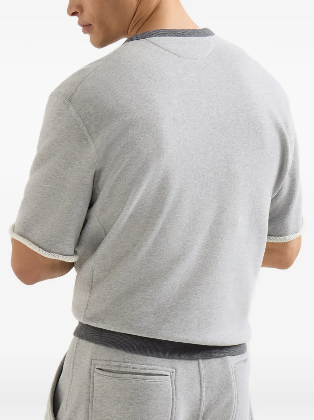 Brunello Cucinelli T-shirt met logoprint Grijs