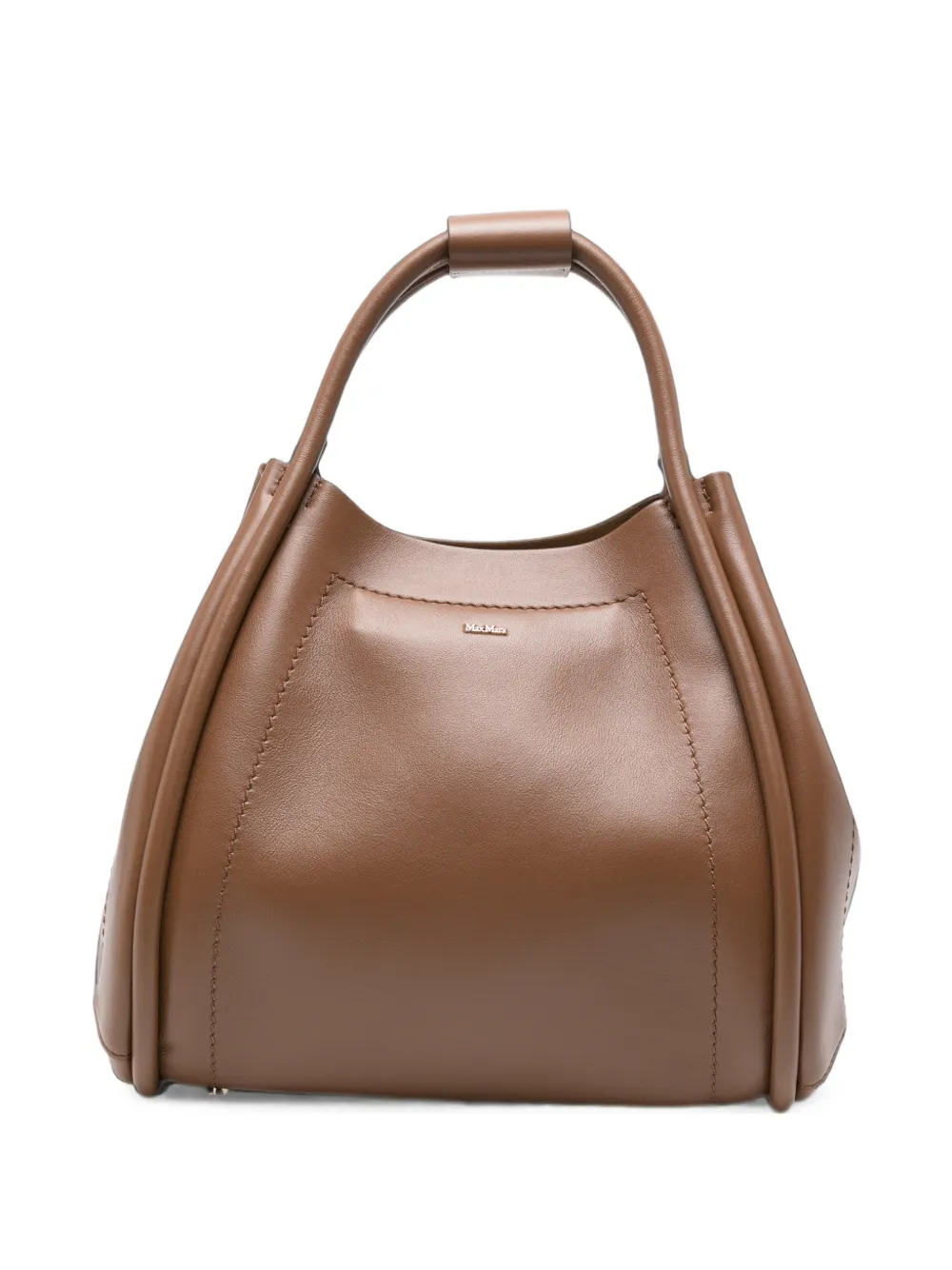 Max Mara Marins Leather Tote Bag In Brown