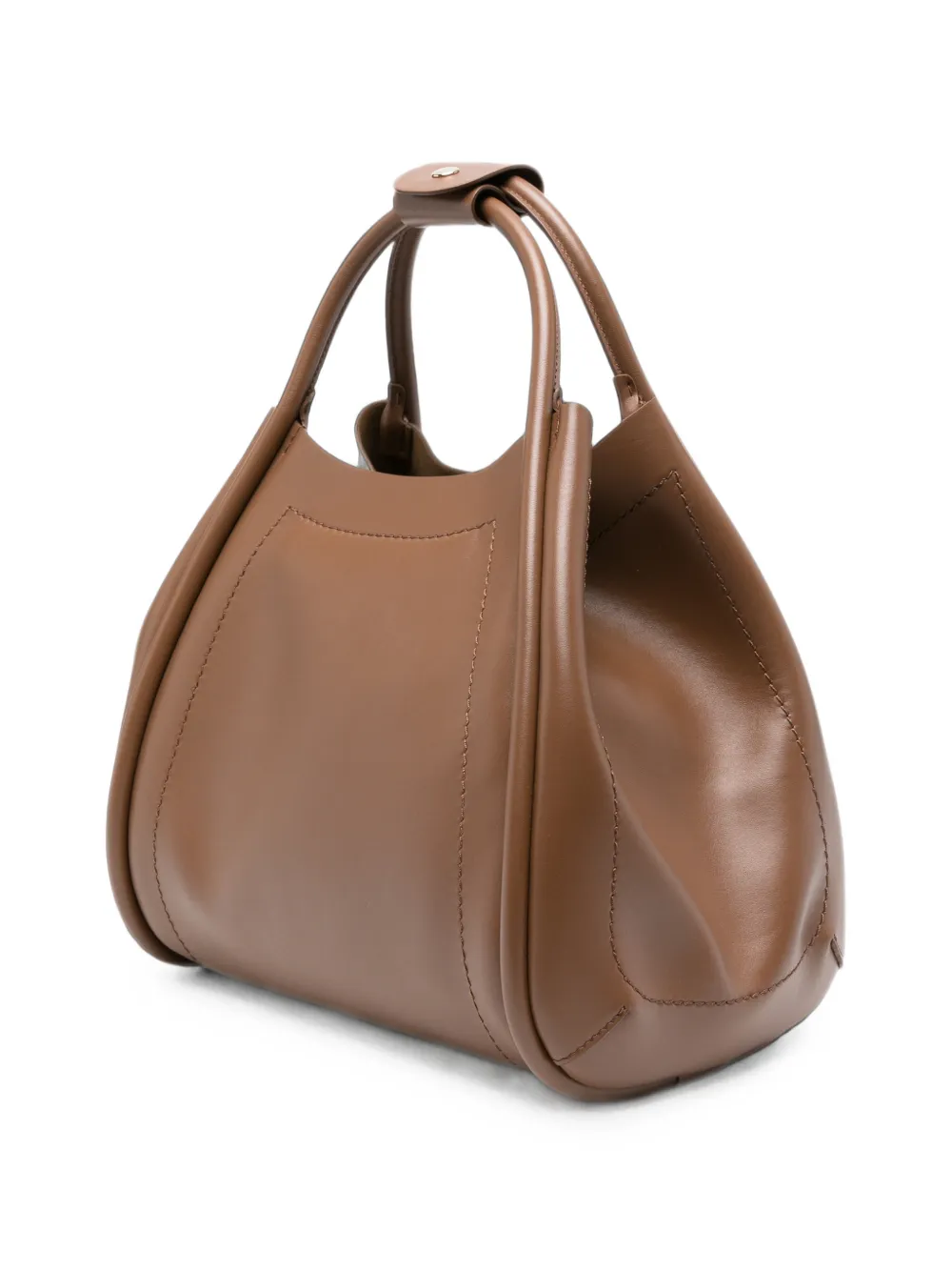 Max Mara Marin leren shopper Bruin