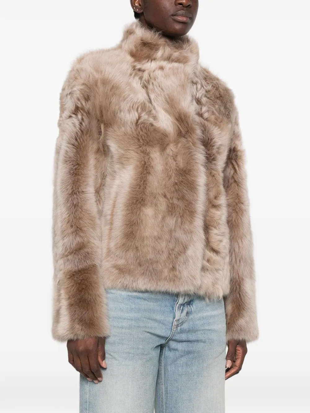 Yves Salomon Jack met trechterhals Beige
