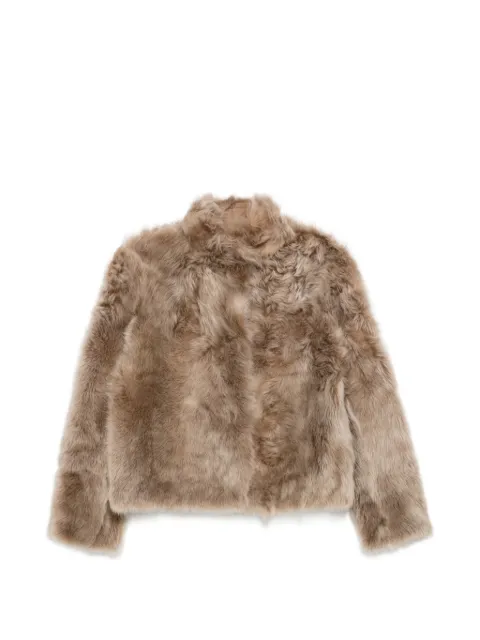 Yves Salomon shearling funnel-neck jacket