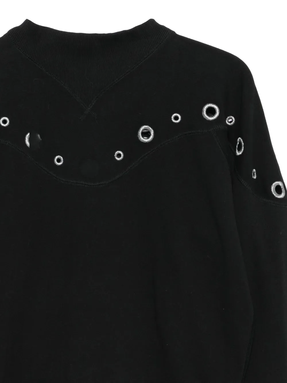 MARANT ÉTOILE Nylex eyelet-embellished hoodie Zwart