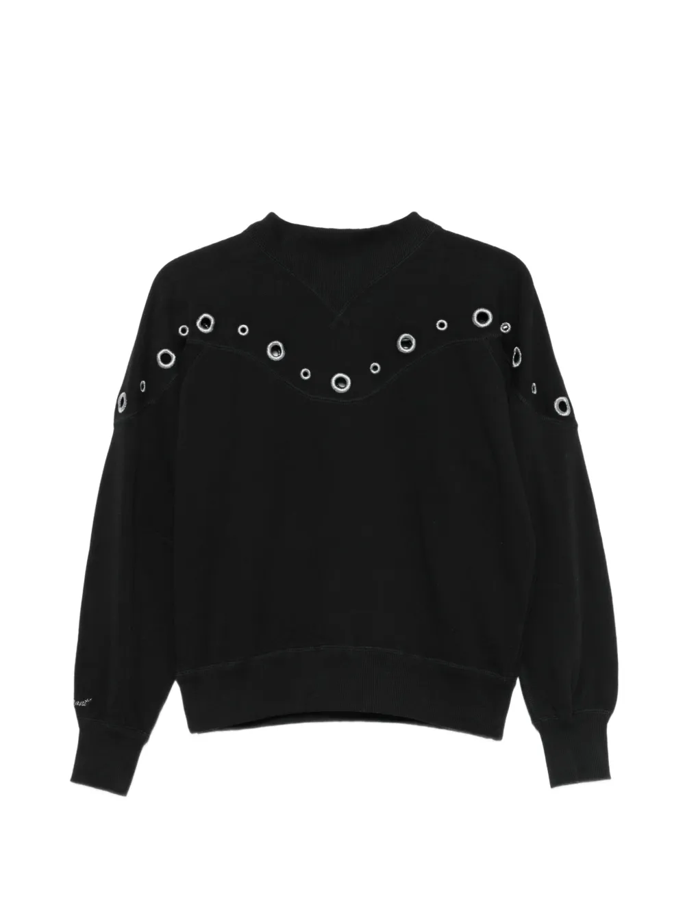 MARANT ÉTOILE Nylex eyelet-embellished hoodie Zwart