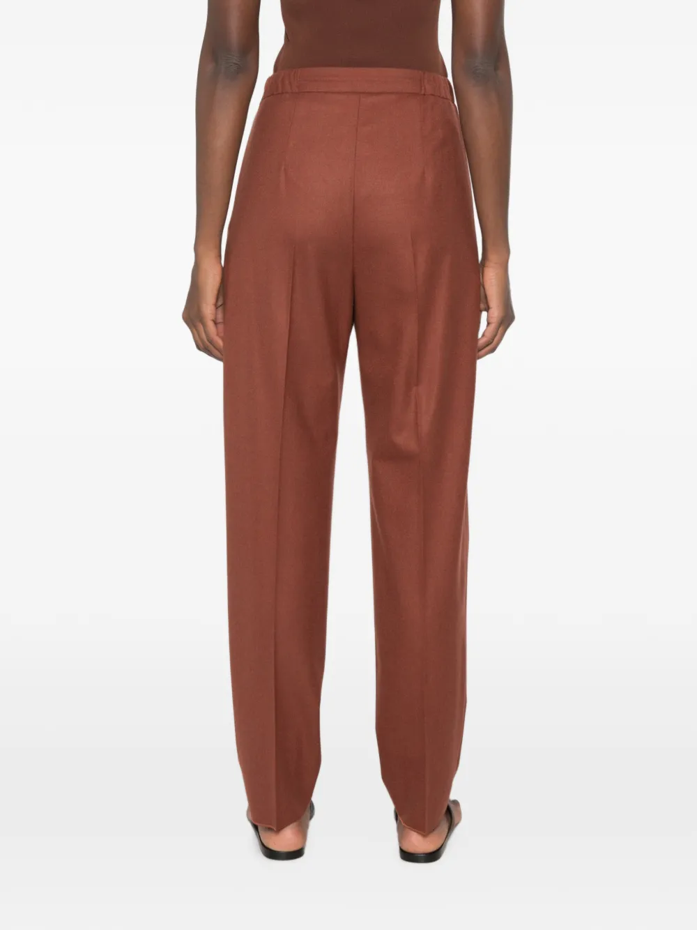 Max Mara Straight broek met trekkoord Bruin