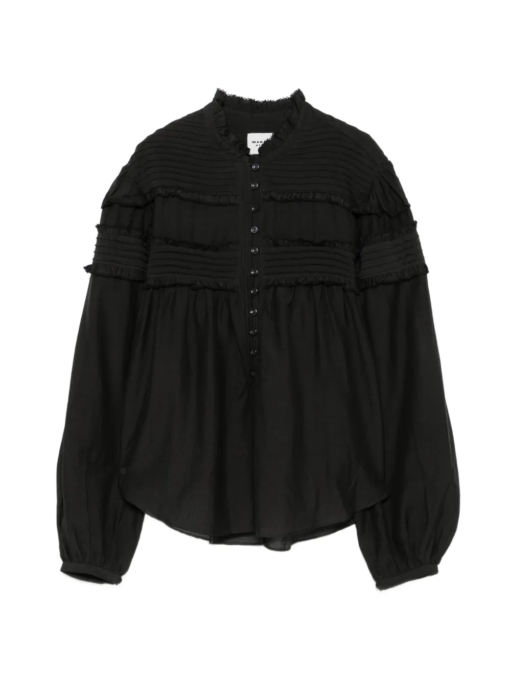 MARANT ÉTOILE Gerüschte Doane Bluse - Schwarz