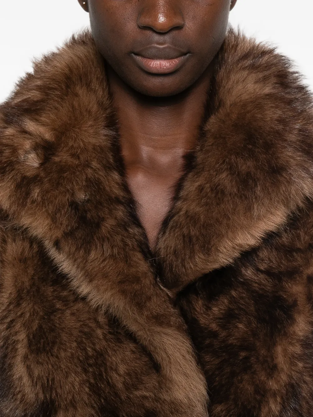 Yves Salomon Lammy coat Bruin