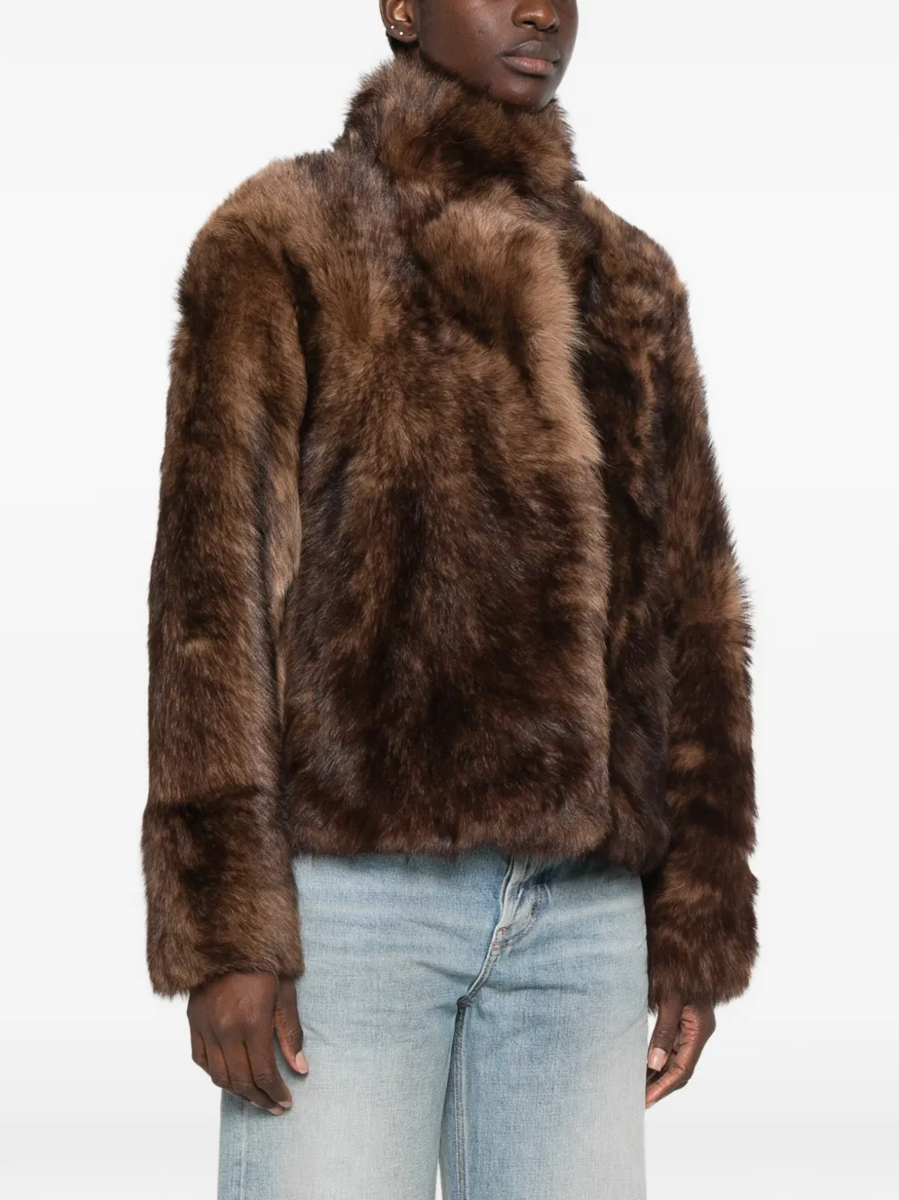 Yves Salomon Lammy coat Bruin