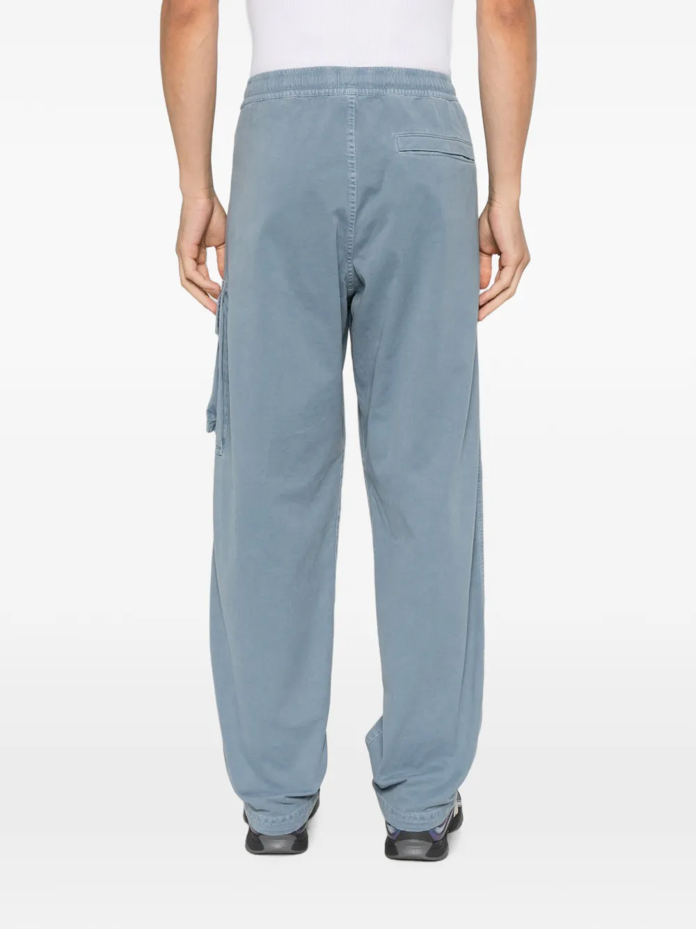 Stone Island Cargo broek met logopatch Blauw