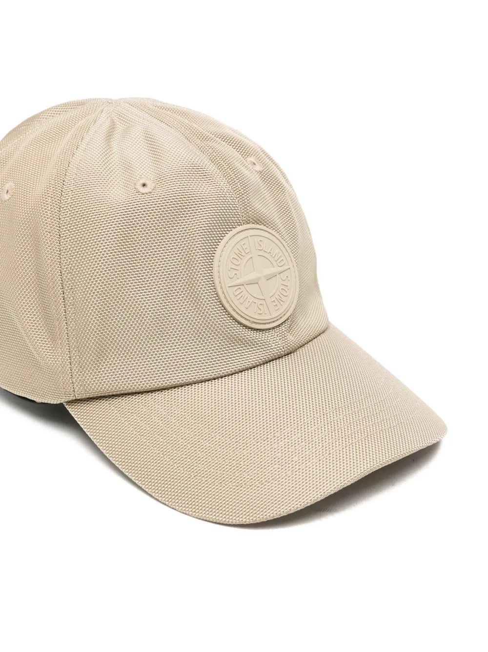 Stone Island Honkbalpet met logopatch Beige