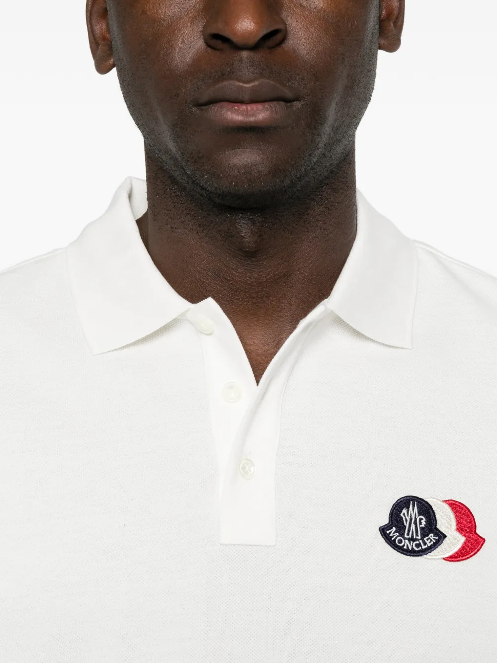 Moncler Poloshirt met logopatch Wit