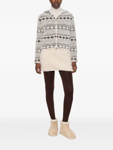 Moncler Fair Isle-knit hooded jacket